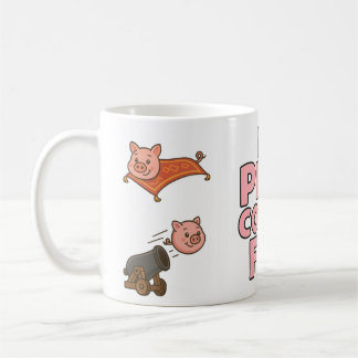 Caneca De Café If pigs could fly - fun mug