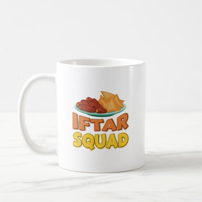 Caneca De Café Iftar Squad Ramadan Food Illustration (Esquerda)