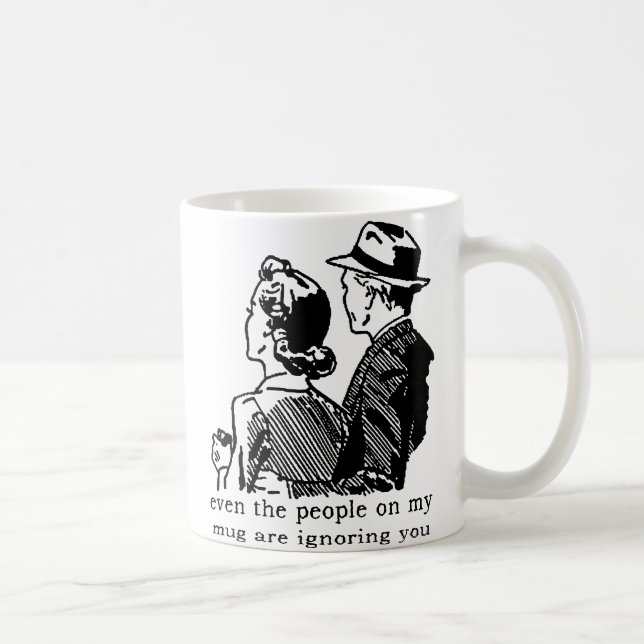 Caneca De Café Ignorando Seu Engraçado Humor (Direita)