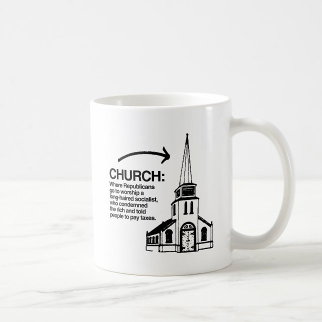 CANECA DE CAFÉ IGREJA - ONDE OS REPUBLICANOS VÃO ADORAR (Direita)