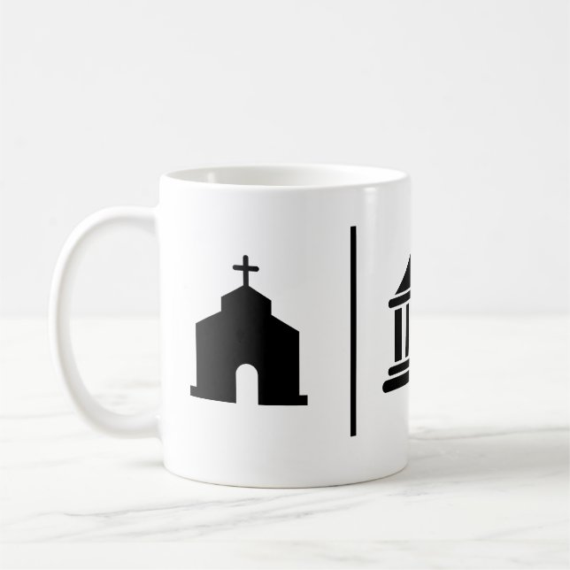 Caneca De Café Igreja Separada e Estado (Esquerda)