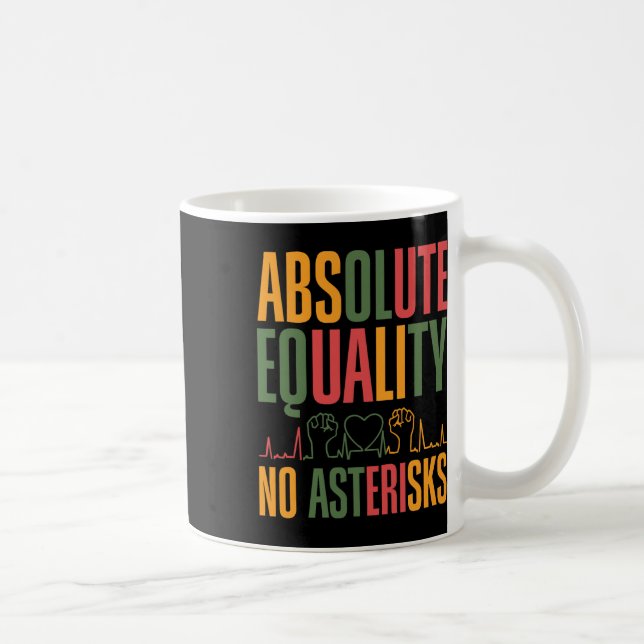 Caneca De Café Igualdade Absoluta Sem Asteriscos Juneteenth Direi (Direita)