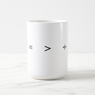 Caneca De Café Igualdade maior do que divisão