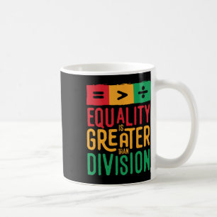 Caneca De Café Igualdade Retro É Maior Que Divisão Hist Preto