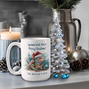 Caneca De Café Iguana Christmas