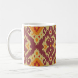 Caneca De Café Ikat Chevron: fundo tradicional