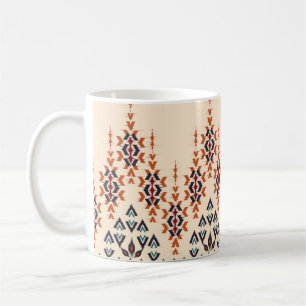 Caneca De Café Ikat étnico abstrato bela arte. Ikat perfeito 