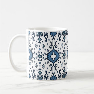 Caneca De Café Ikat, tribal, enfeite étnico sem descontinuidades.