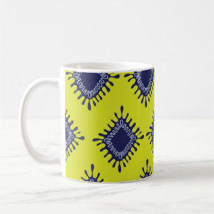 Caneca De Café Ikat Tribal: Padrão Moderno Na moda.