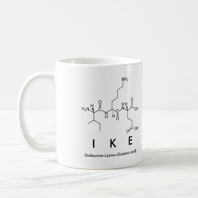 Caneca De Café Ike peptide name mug (Esquerda)