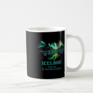 Caneca De Café Ilha Aurora Boreal Nature Fogo Gelo Acampamento Hi
