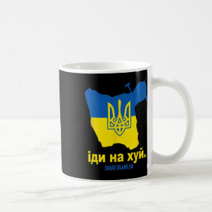 Caneca De Café Ilha da Serpente Ucrânia Vá Se Fuder Solidariedade