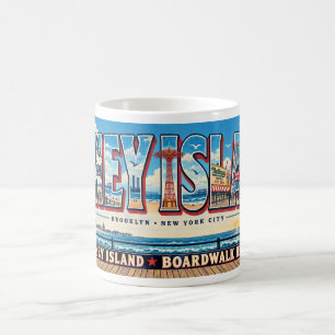Caneca De Café Ilha de Coney Brooklyn NYC