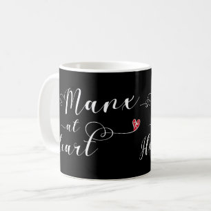 Caneca De Café Ilha de Man Manx em Heart Mug