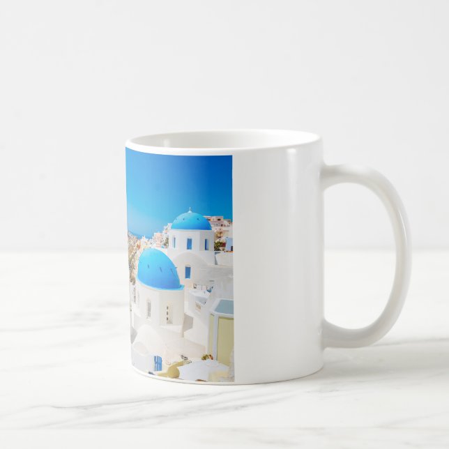 Caneca De Café Ilha de Santorini - Caldera, piscina (Direita)