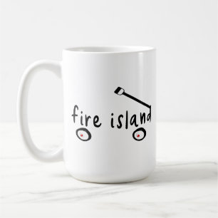 Caneca De Café Ilha do Fogo Long Island NY vagão palavra verão fé