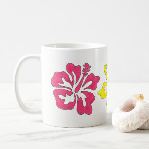 Caneca De Café Ilha Floral Tropical do Hibiscus