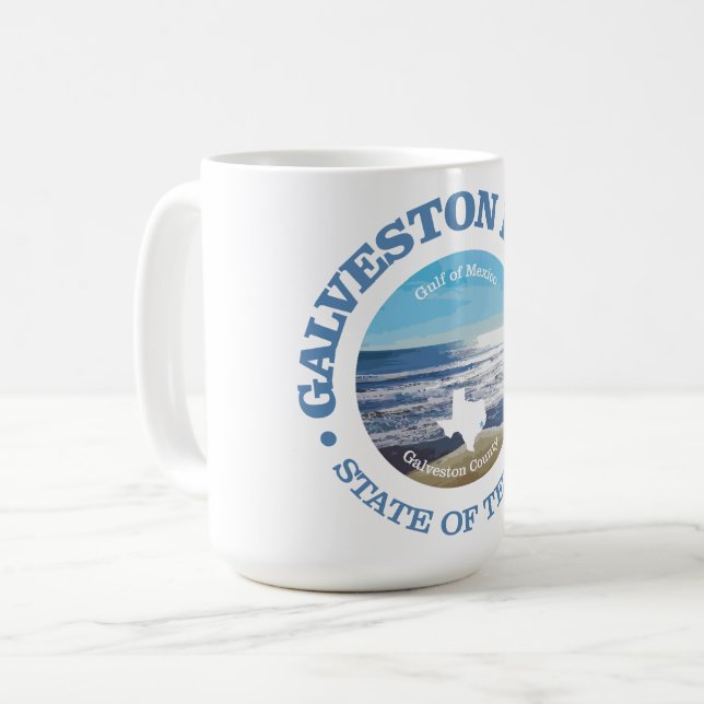 Caneca De Café Ilha Galveston (C) (Frente Esquerda)