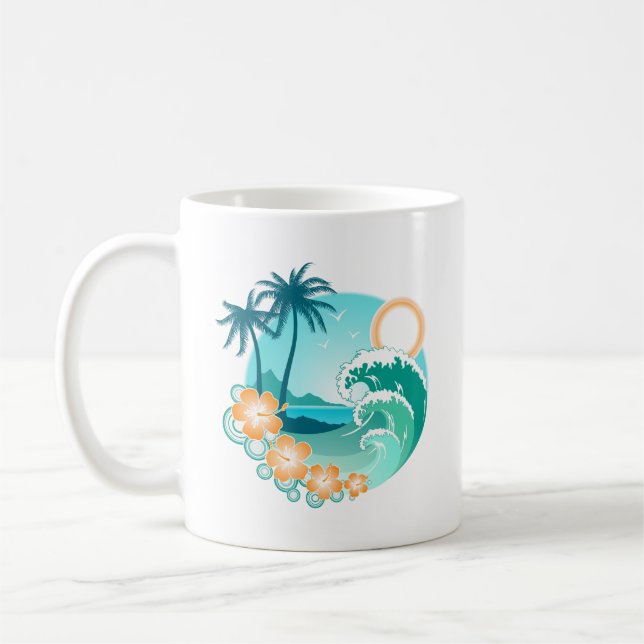Caneca De Café Ilha Havaiana 1 (Esquerda)
