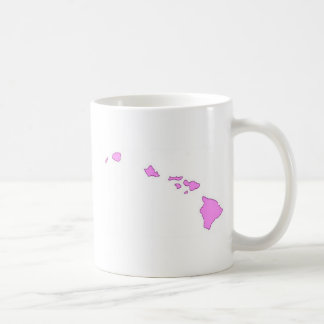 Caneca De Café ilha havaiana cor-de-rosa