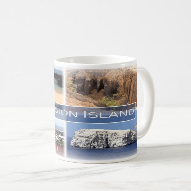 Caneca De Café Ilha IS - Ilha Ascensão - (Frente Esquerda)