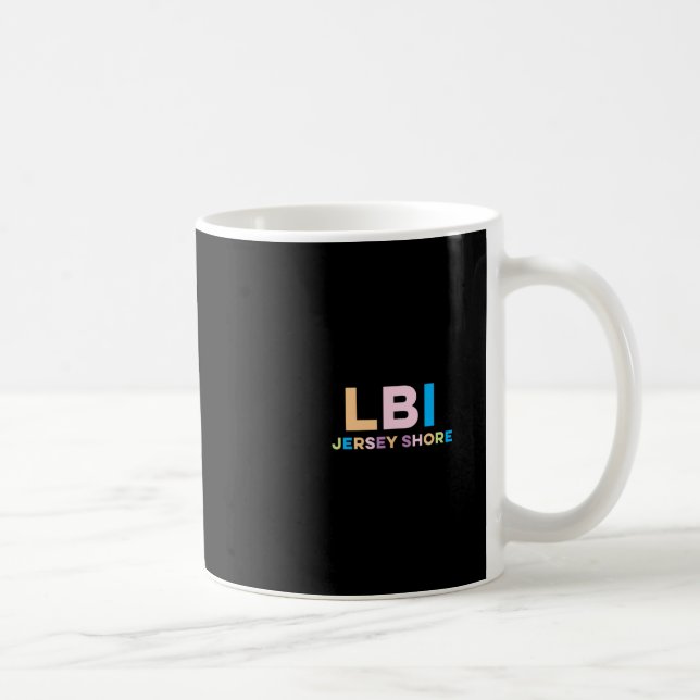 Caneca De Café Ilha Long Beach Nj Férias Coloridas (Direita)