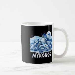 Caneca De Café Ilha Mykonos Grécia Lembrança Grega de Verão
