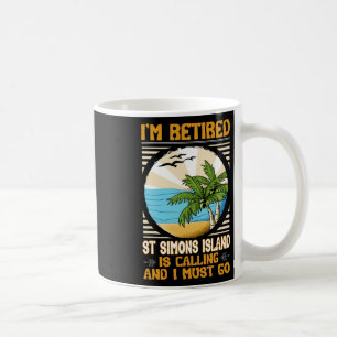 Caneca De Café Ilha Simons, Rua De Sobremesas Engraçadas Da Costa