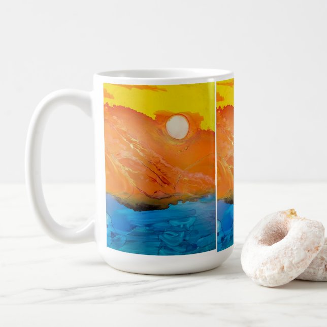 Caneca De Café Ilha Sunset (Com Donut)