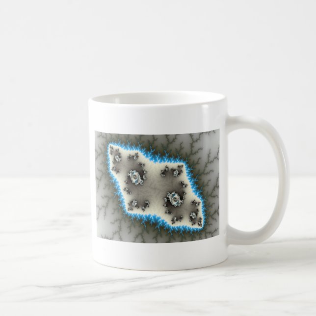 Caneca De Café Ilhas Azuis - Mug Fractal (Direita)