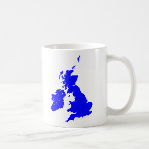 Caneca De Café Ilhas Britânicas - Azul