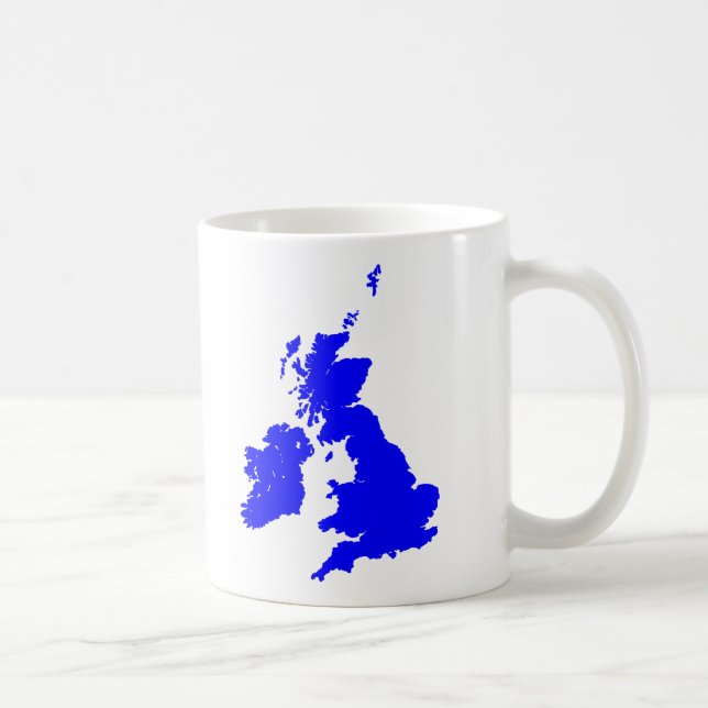 Caneca De Café Ilhas Britânicas - Azul (Direita)