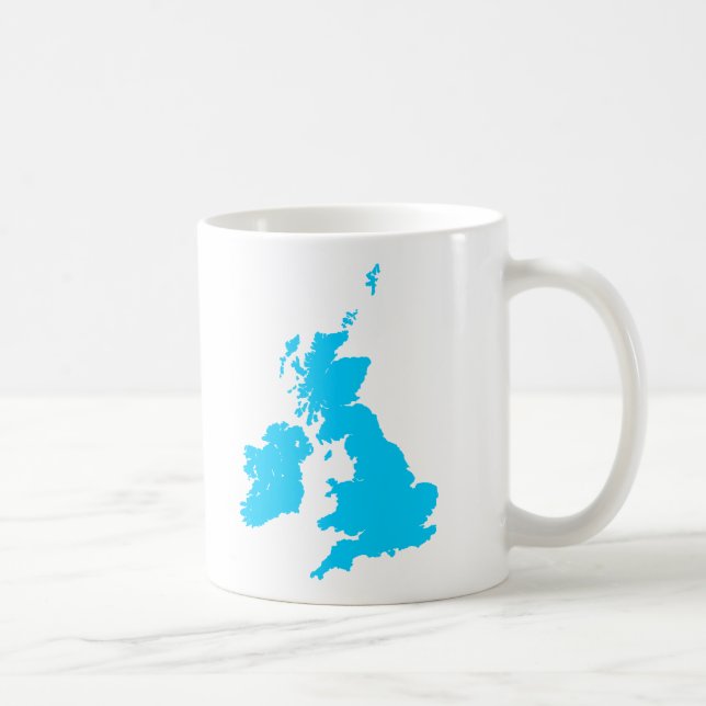 Caneca De Café Ilhas Britânicas - Azul Pálido (Direita)