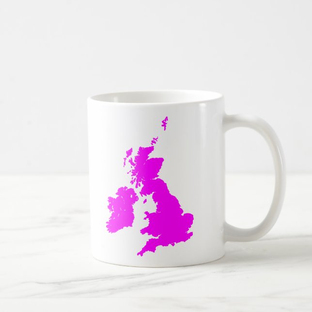 Caneca De Café Ilhas Britânicas - Magenta (Direita)