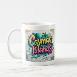 Caneca De Café Ilhas Cayman, Grafite Vibes: Arte nas Ilhas