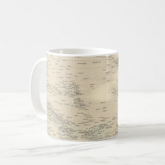 Caneca De Café Ilhas de Polinésia | no Oceano Pacífico (Frente Esquerda)