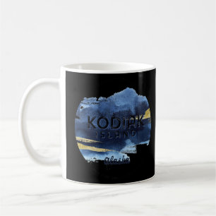 Caneca De Café Ilhas Kodiak Alaska Watercolor Design Traveler