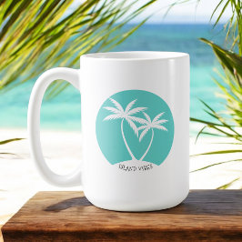 Caneca De Café Ilhas Vibes Legal Palmas Tropicais
