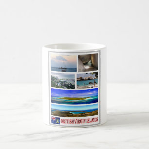 Caneca De Café Ilhas Virgens Britânicas - Mosaico -
