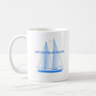 Caneca De Café Ilhas Virgens Britânicas Saile Náutica Costeira