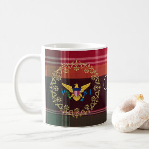 Caneca De Café Ilhas Virgens dos Estados Unidos - USVI Personaliz