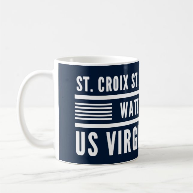 Caneca De Café Ilhas Virgens dos EUA USVI Caribe tropical (Esquerda)