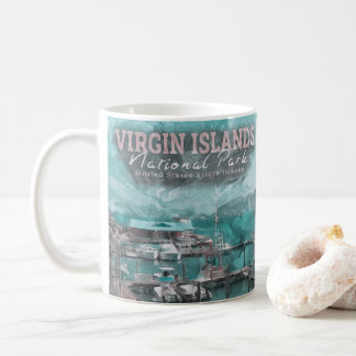 CANECA DE CAFÉ ILHAS VIRGENS ESTADOS UNIDOS - COR DA ÁGUA DO NAVI