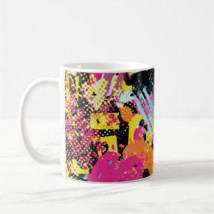 Caneca De Café Ilhéu de padrão sem costura psíquico brilhante do