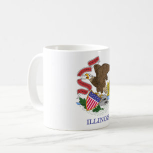 Caneca De Café Illinois Flag