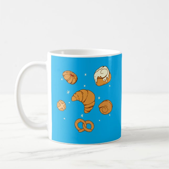 Caneca De Café Illustration of bread  (Esquerda)
