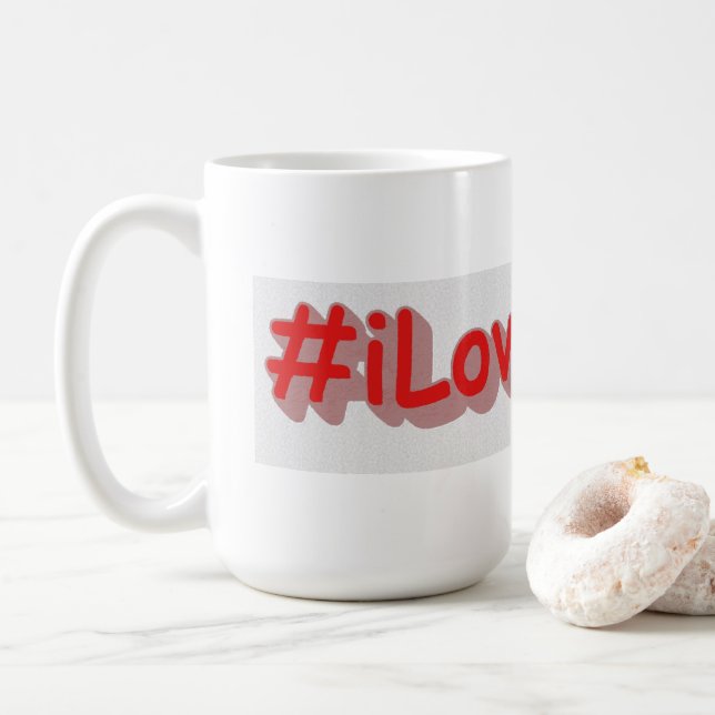 Caneca De Café "#iLoveTokyo" Design bonito. Comprar Agora (Com Donut)