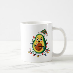 Caneca De Café Iluminação Abacate Camisa de Natal Feia Guacamole