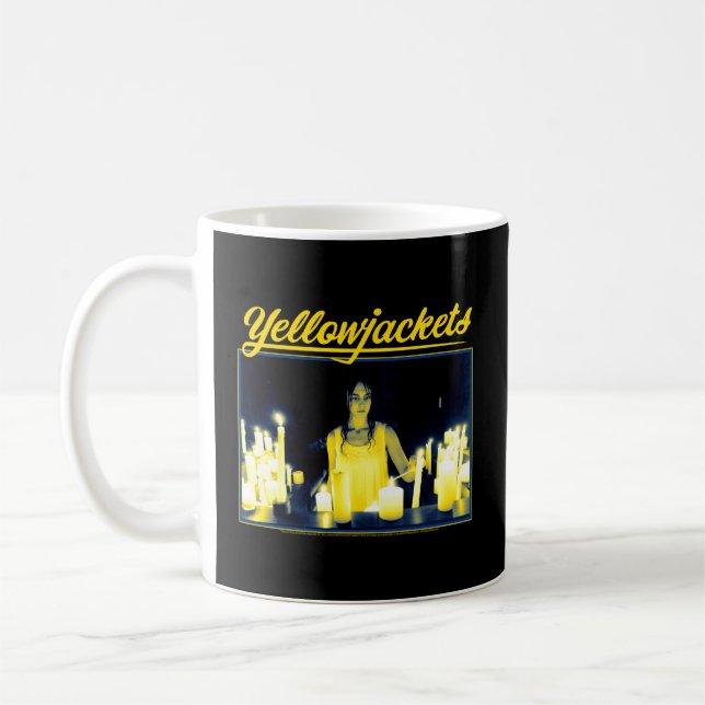 Caneca De Café Iluminação da Vela das Coletes Amarelos (Esquerda)