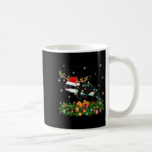 Caneca De Café Iluminação de Natal da Orca Rena com Chapéu de Pap